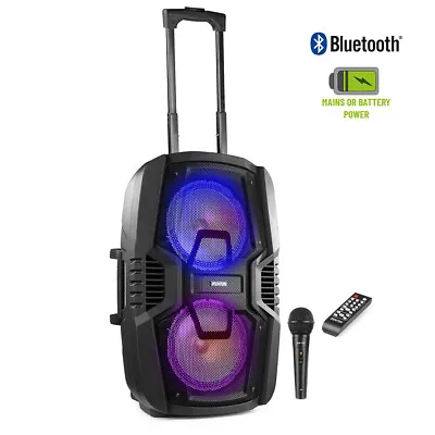 Large Portable Bluetooth Speaker With Microphone And Lights - FT210LED • £130