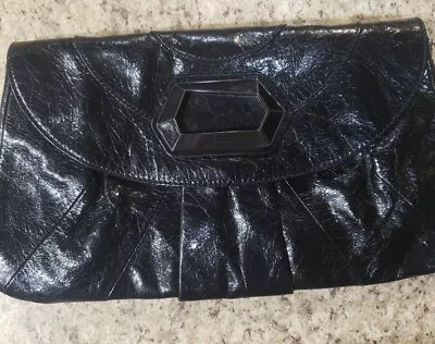 Vintage Marciano Designer Clutch Purse Leather Black Handbag  • $39.99