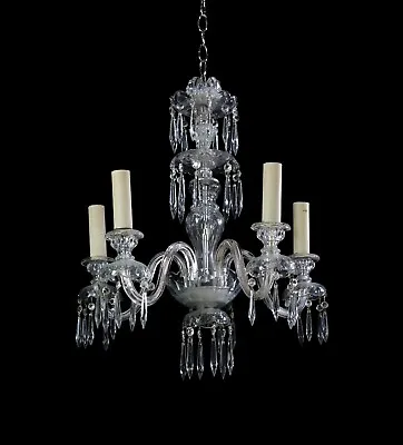 Antique Traditional 5 Arm Clear Crystal Chandelier • $1800