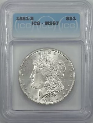 1881-S MS67 Morgan Silver Dollar PQ Bright & Beautiful Coin! • $549.99