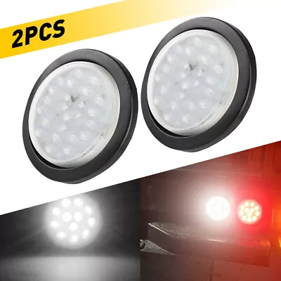 2pcs 24LED 4  Truck White Trailer Boat Reverse Tail Backup Lights 6000K Lamp • $20.99