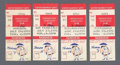 Lot Of 4 Different 1970s Tom Seaver New York Mets Wins • Ticket Stub • $199.99