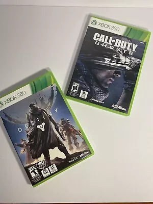 Call Of Duty: GHOSTS - Xbox 360 Game And DESTINY Clean Copies W/Cases NoManuals • $4.90