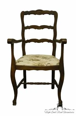 Vintage Antique Walnut Louis XVI French Provincial Dining Arm Chair • $189.99