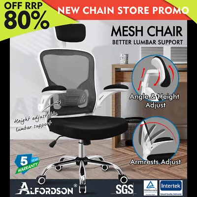 ALFORDSON Mesh Office Chair Executive Fabric Seat Gaming Racing Tilt Computer • $122.79