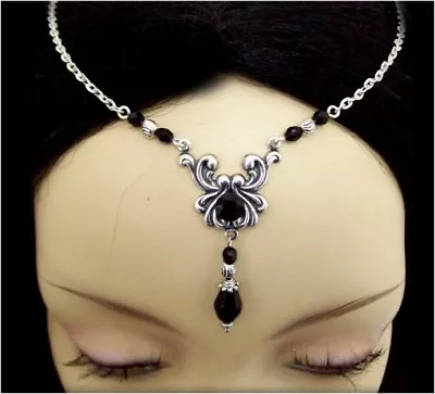 ^v^ Headwear * Black*Gothic*LARP*circlet*medieval*Tiara*Burlesque*Diadem^v^ • £19.39