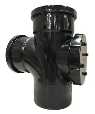 £23.10 • Buy 110mm Soil Pipe Tee With Access Cap Rodding Point Clening Eye Branch Black