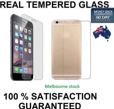 $6.99 • Buy FRONT AND BACK Tempered Glass Screen Protector Guard For IPhone X 8 7 6S Plus