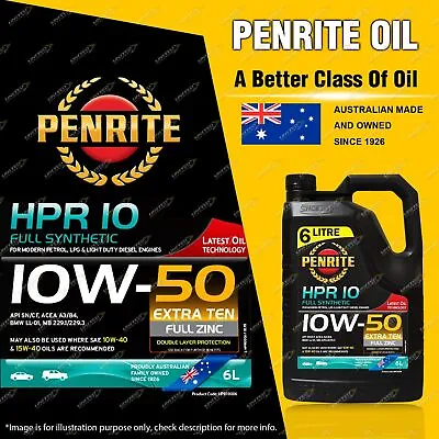 Penrite Full Synthetic HPR 10 10W-50 Engine Oil 6L For SSANGYONG Stavic 4WD • $102.95