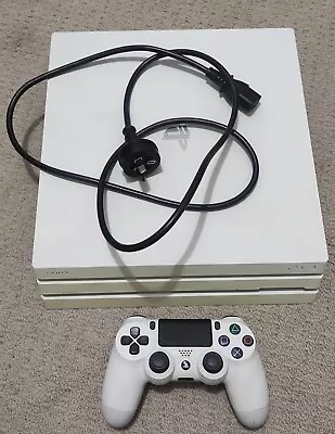 SONY PLAYSTATION 4 PS4 PRO 1 TB CUH-7102B CONSOLE WHITE + 1 Game • $250