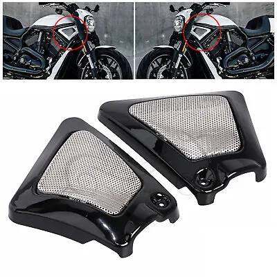 $30.98 • Buy 2Pcs Black Airbox Frame Neck Side Air Intake Cover For Harley V-Rod Muscle VRSCF