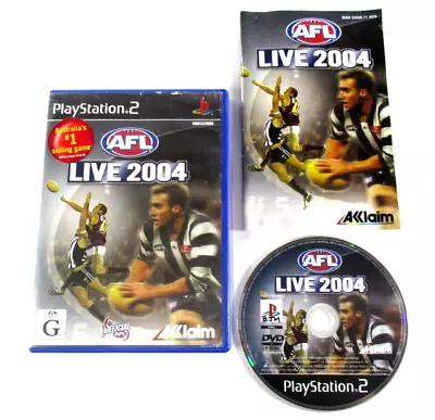 AFL Live 2004 PS2 Game Australias No.1 Selling Game G PAL R4 2003 Sony Manual • $12.80