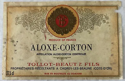 Aloxe-Corton Tollot-Beaut & Fils French Vintage Wine Bottle Label • $12.95