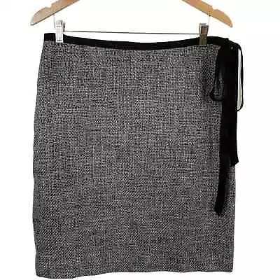 J.Crew Vintage 90s Wool Tweed Pencil Black Knee Skirt 12 • $35