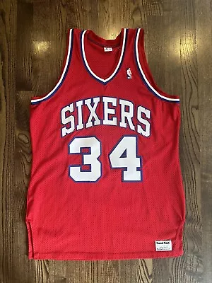 Authentic MacGregor Sand Knit CHARLES BARKLEY #34 Philadelphia 76ers Jersey 44 • $325