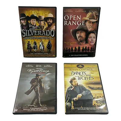 Kevin Costner Western DVD Lot Of 4 Pre-owned Very Good - Wyatt Earp Silverado • $9.97