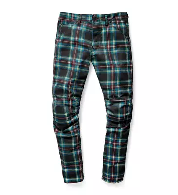 G-Star Pharrell Williams 5622 3D TAPERED COJ X25 Stewart Black Tartan W30 L32 • $319.02