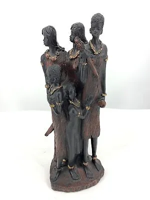 African Women Maasai Tribe Figurine 14  High Polyresin Vintage 1235 • £28.60