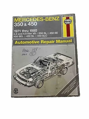 Mercedes-Benz 350 450 SL SE 1971-1980 Shop Service Repair Manual Wiring Diagrams • $49.99