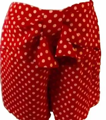 Minnie Mouse SKORT S Disney Skirt Red Collection Polka Dots Zip Up Lauren Conrad • $26