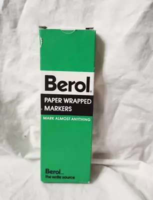 Berol Vintage Paper Wrapped China Marker 12Pack White #164T New In Box • $5.99