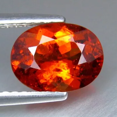 2.18 Cts  Top Luster Mandarin Fanta Orange Natural Spessartite Garnet • $19.99