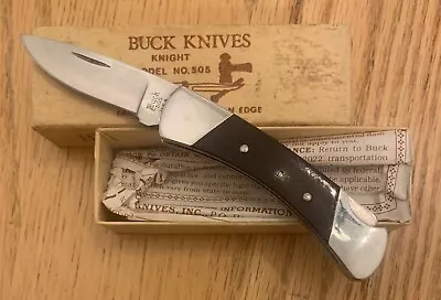 Vintage Pre Date Code Buck Micarta 505 Knight Knife In Box  Brst4 • $89.99