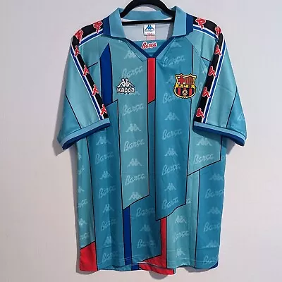 FC Barcelona 1996/97 Retro Jersey Ronaldo #9 Men's XL Away Blue • $79