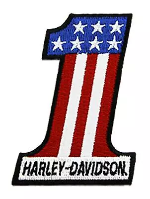 Harley-Davidson 2 Inch Embroidered RWB #1 Logo X-Small Emblem Sew-On Patch • $11.82