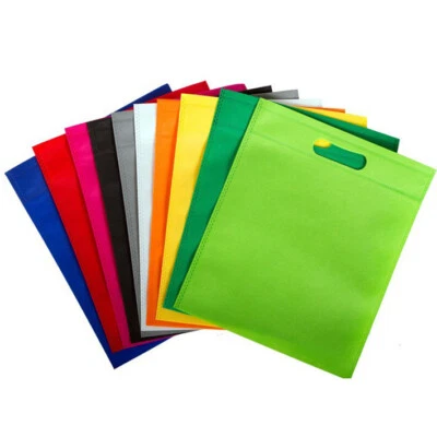£15.49 • Buy 50 X Grey Coloured 30x25cm Non Woven Bags With Carry Handles