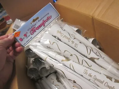 144 Qty 9  Bulk VTG Wedding Party Favors Blow Horns Noise Makers YEAR 2000 NOS • $35