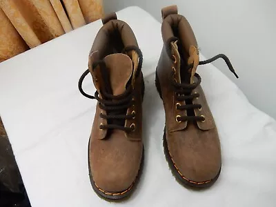 £76.99 • Buy Vintage Hawkins No1 Size 3  Brown 6 Eye Boots,  Dr Martin Soles, Never Worn