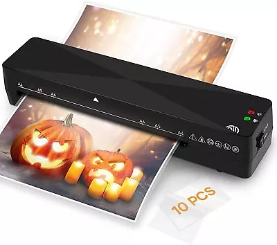 A4 Locamp Laminator 9 Inch Mini Thermal And Cold With 10 Laminating Sheets • £18.99