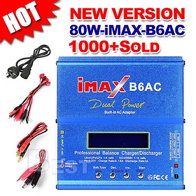 IMax B6AC 80W RC Lipo Lithium NiMh Digital Battery Balance Charger Discharger AU • $36.85