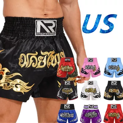 US Mens Muay Thai Shorts Gym Kickboxing Training Fight Martial Arts Boxer Shorts • $6.20