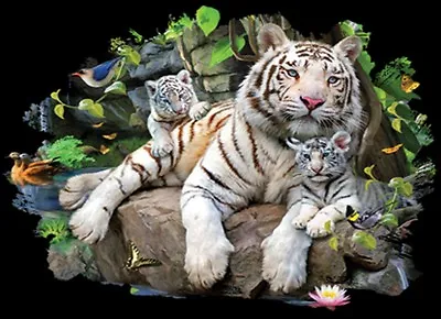 Tiger Shirt - White Tiger Family - Jungle - Many Colors - Small - 5X • $24.99