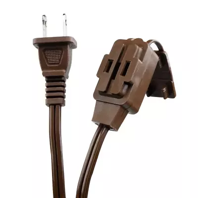 6 Ft. Indoor Cube Tap Extension Cord Brown Provides 3 Outlets Electronic Devices • $3.30