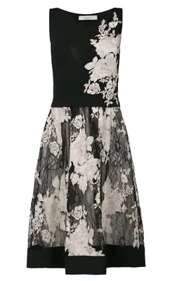 D. Exterior Lace Overlay Dress Black & White $598 Size Small NWT • $65