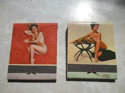 2 Vintage Nude Girl Woman Pinup Matchbooks Lewis Vanorman Mansfield OH--UNSTRUCK • $5