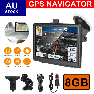 7 Inch Portable Truck Car GPS Navigation Lifetime Free AU Map Updates Sat Nav • $62.95