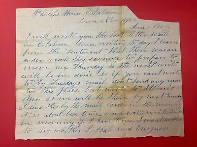 Civil War Iowa Letter Capt. Memorial Forrest Sending His Brothers Remains Home. • $79.99