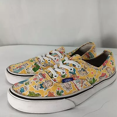 Vans Womens 7.5 Sneakers Liberty Of London Alice In Wonderland Yellow Storybook  • £28.95