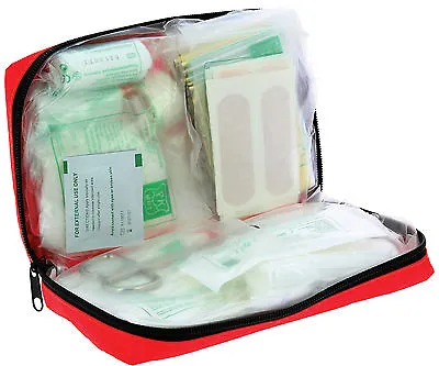 Sumex Complete Travel Home & Car Red Emergency First Aid Case Kit - E Approved • £12.99