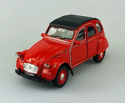 $9.50 • Buy Welly Citroen 2cv Red With Roof Old Timer 1:34 Die Cast Metal Model New In Box