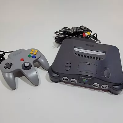 NINTENDO 64 (N64) Console NUS-001 Controller OEM Cords • $64.88