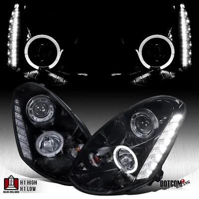 Smoke Fit 2005-2006 Infiniti G35 Sedan Halo LED Projector Headlights Head Lamps • $228.99