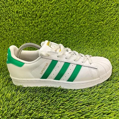 Adidas Superstar Womens Size 7.5 White Green Athletic Shoes Sneakers BY3722 • $49.99