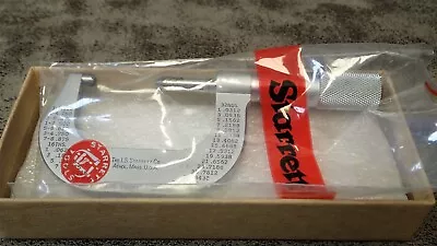 $199.99 • Buy N.O.B. 585AP STARRETT 1-2  Screw Thread Micrometer DBL V-Anvil Range .001  BN10