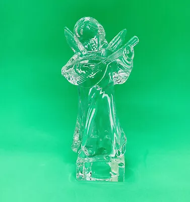 Mikasa Angelic Harmony Lead Crystal Angel Statue Figure Playing Harp Germany 00 • $34.22