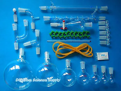 2000ml 24/40 New Chemistry Glassware Kit Laboratory Chemical Unit 32PCS • $199.99